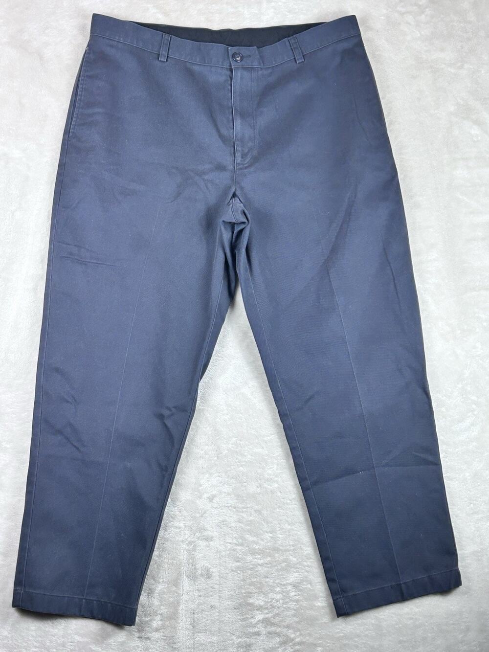 L.L. Bean Pants Mens 37x28 Navy Blue Classic Fit Style 212330 Flat Front 0WV55